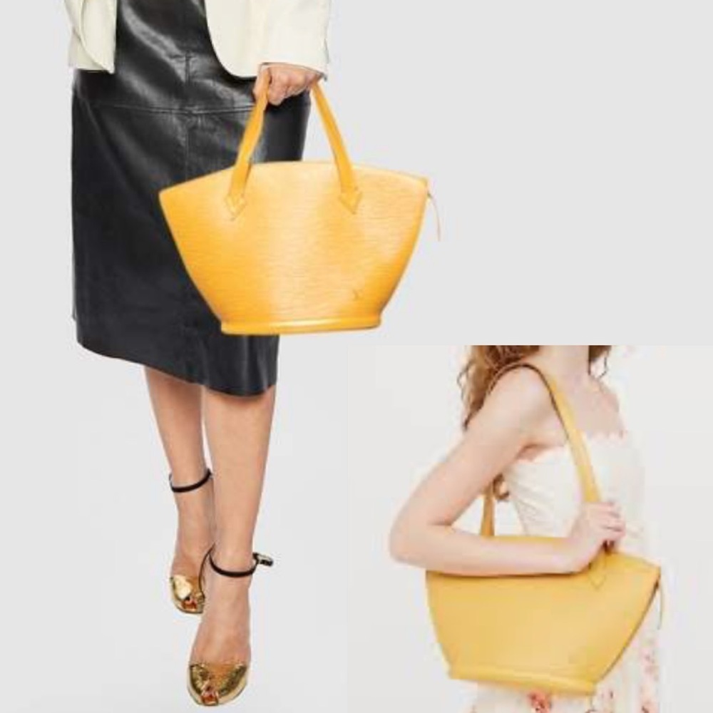 Louis Vuitton Authentic Yellow St. Jacques Epi Leather Hand Bag. MA100